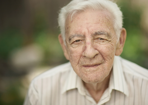 Old man looking at camera 